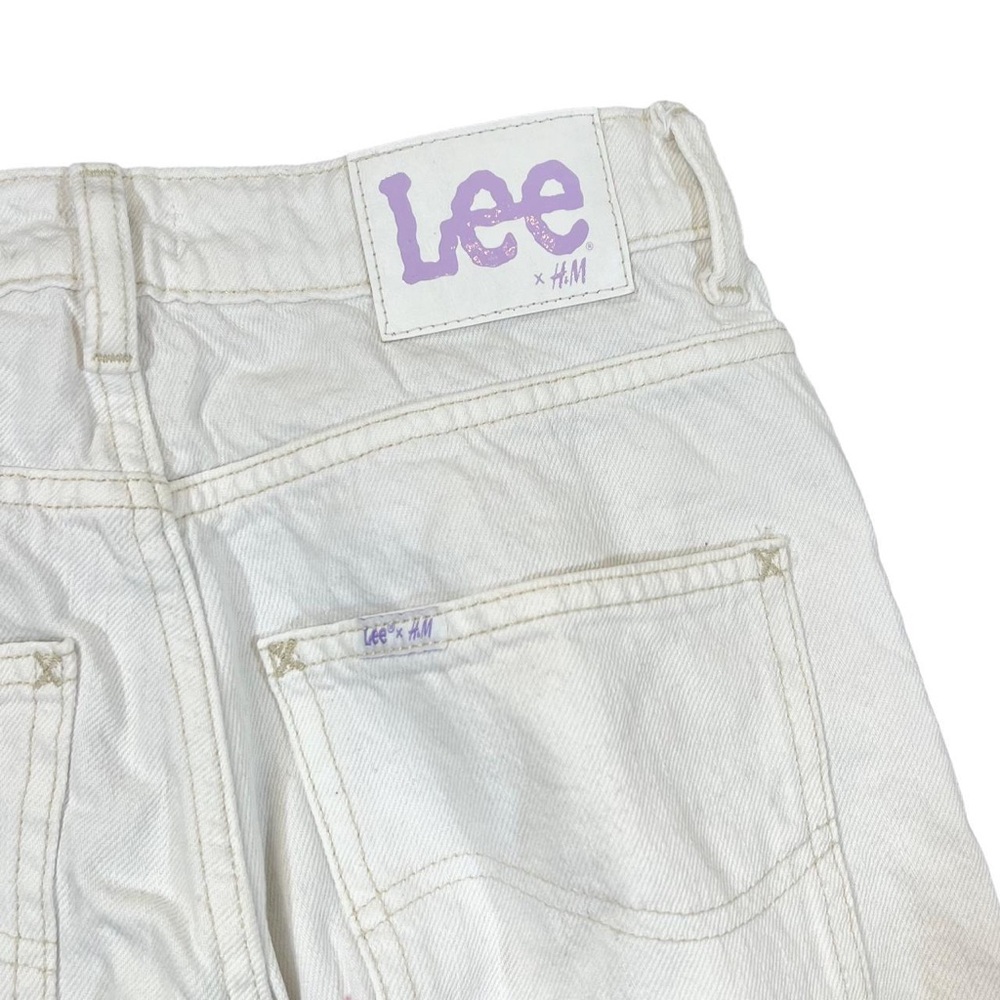 Lee x H&M Balloon Jeans – White w/ Purple Logo SZ 6 (28)